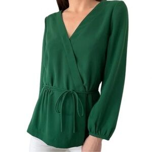 J Crew Peplum Blouse w/ Tie String Size 0/S